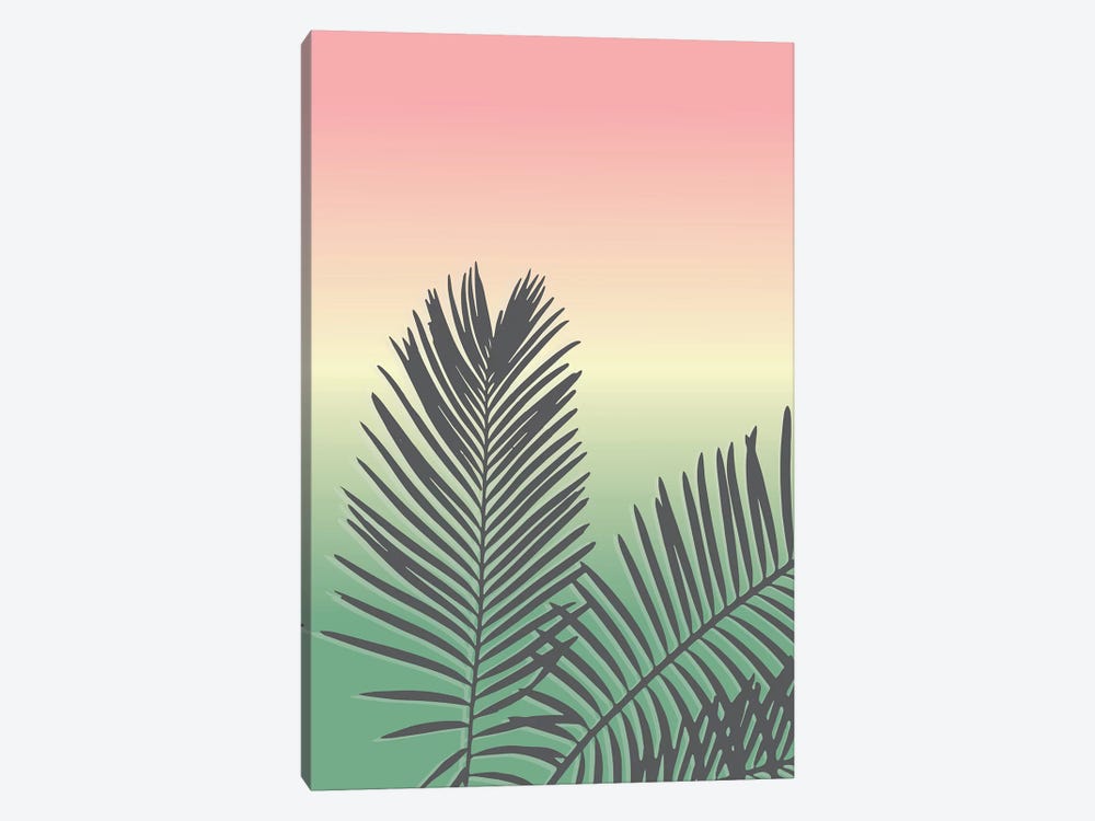 Sunset Palm Leaves by The Native State 1-piece Canvas Artwork