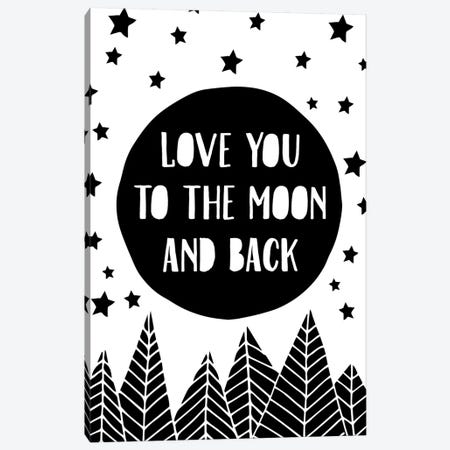 To The Moon Canvas Print #TNS117} by The Native State Canvas Art Print
