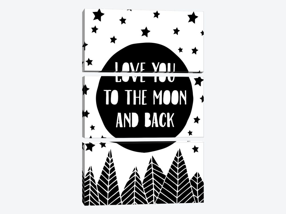 To The Moon by The Native State 3-piece Art Print