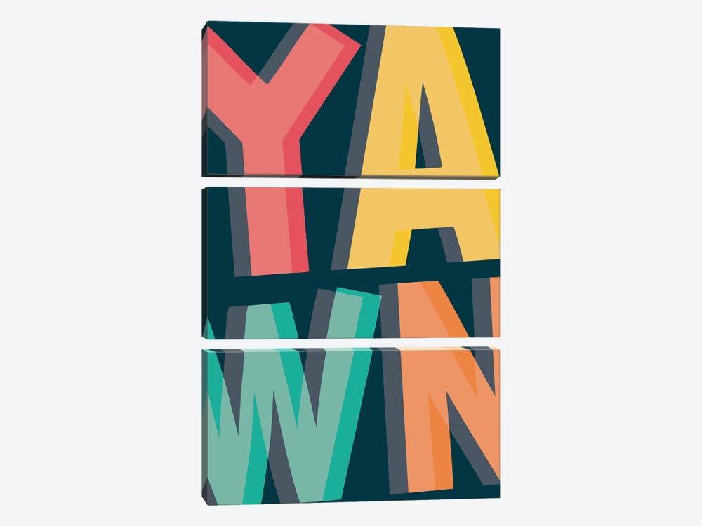 Yawn by The Native State 3-piece Canvas Art Print