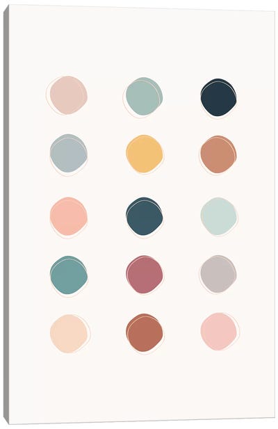 Colour Palette Canvas Art Print - Minimalist Nursery