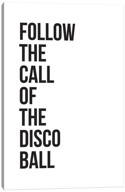 Disco Ball Canvas Art Print - Seventies Nostalgia Art