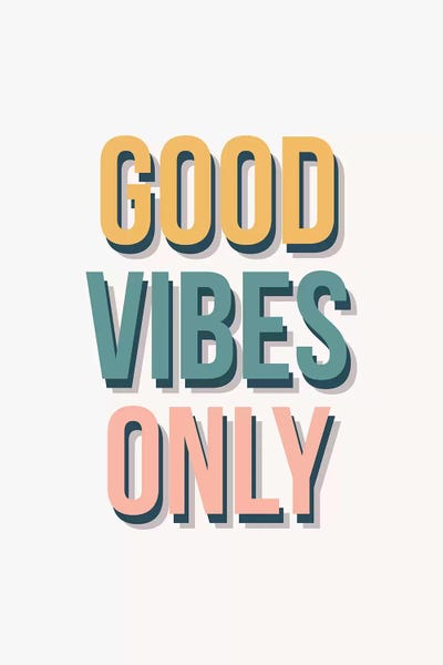 Kids Inspirational Art: Good Vibes Only - Tricolor by The Native State