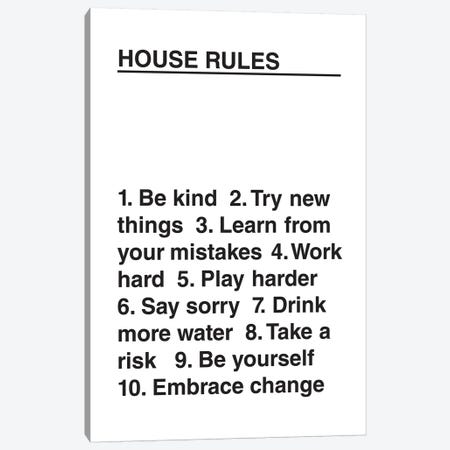 House Rules Canvas Print #TNS46} by The Native State Canvas Artwork