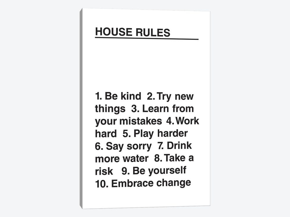 House Rules by The Native State 1-piece Canvas Art