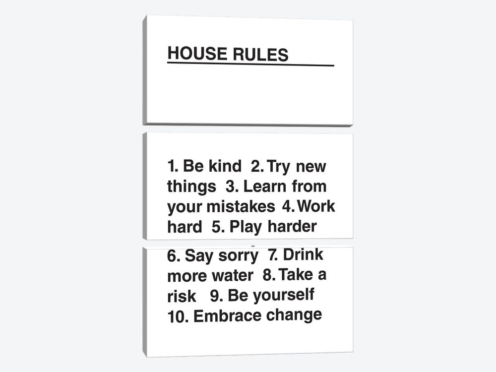 House Rules by The Native State 3-piece Canvas Artwork