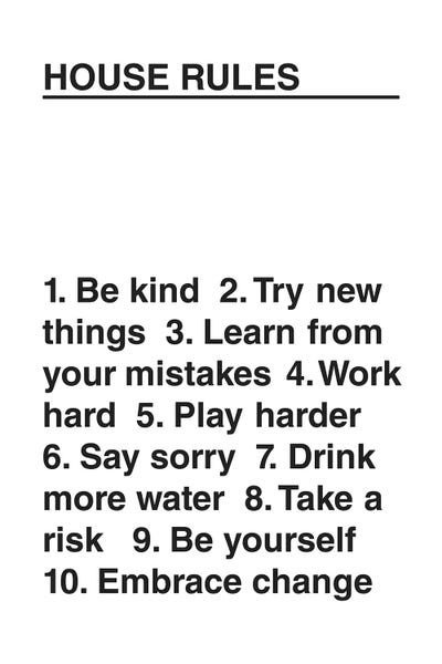 Kids Inspirational Art: House Rules by The Native State