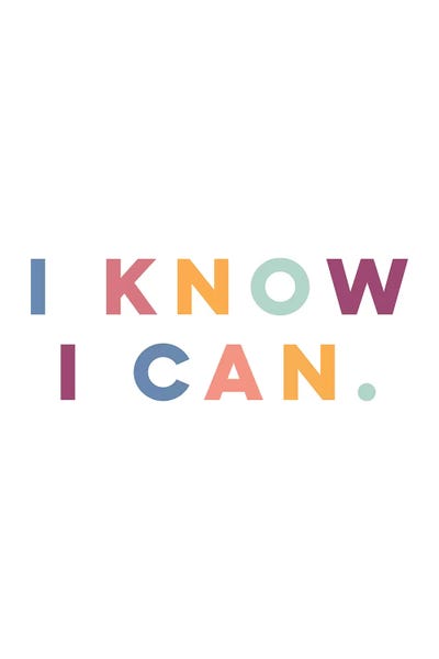 Kids Inspirational Art: I Know I Can by The Native State