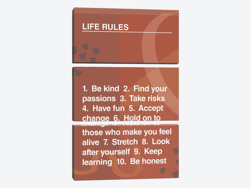 Life Rules by The Native State 3-piece Canvas Art