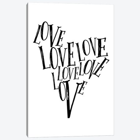 Love Heart Canvas Print #TNS66} by The Native State Canvas Wall Art