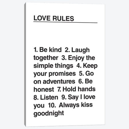Love Rules Canvas Print #TNS68} by The Native State Canvas Art Print