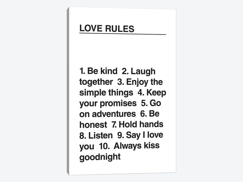 Love Rules by The Native State 1-piece Canvas Artwork
