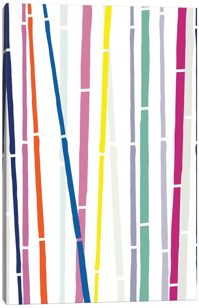 Bamboo Rainbow Canvas Art Print - Shape Up
