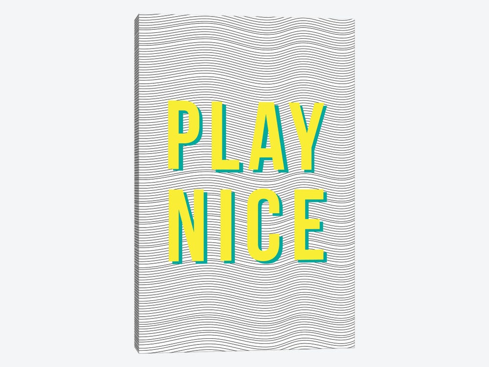 Play Nice by The Native State 1-piece Canvas Print