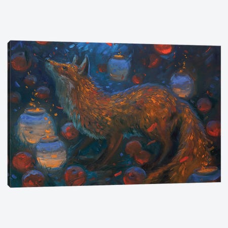 Fox Demon In The Garden Canvas Print #TNV100} by Tatiana Nikolaeva Art Print