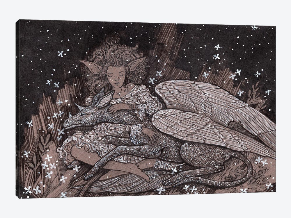 Dream Of The Winged Unicorn by Tatiana Nikolaeva 1-piece Canvas Print