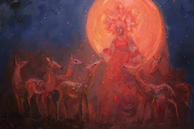 The Full Moon Feeds The Star Deer