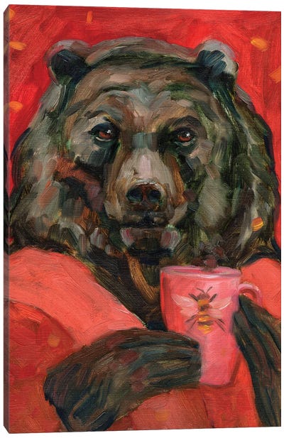 Bear. Tea Party Canvas Art Print - Tea Art