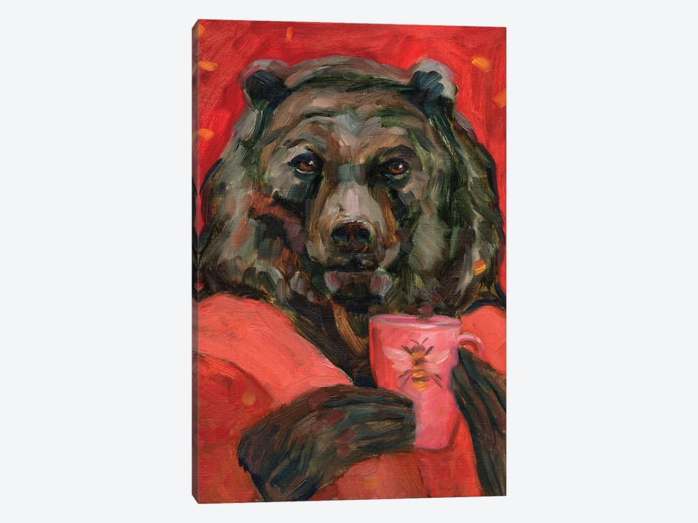Bear. Tea Party by Tatiana Nikolaeva 1-piece Canvas Art Print