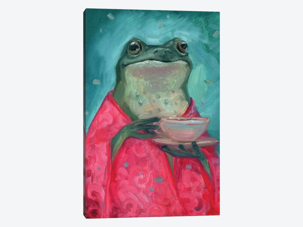 Frog. Tea Party by Tatiana Nikolaeva 1-piece Canvas Wall Art