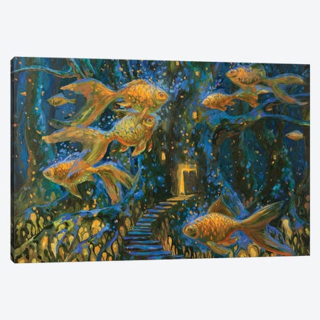 Goldfish. The Enchanted World Canvas Print #TNV117} by Tatiana Nikolaeva Canvas Print