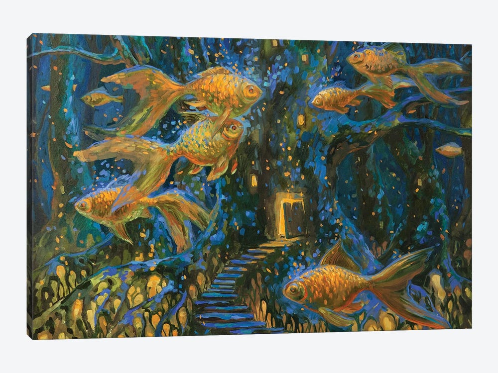 Goldfish. The Enchanted World by Tatiana Nikolaeva 1-piece Canvas Art Print
