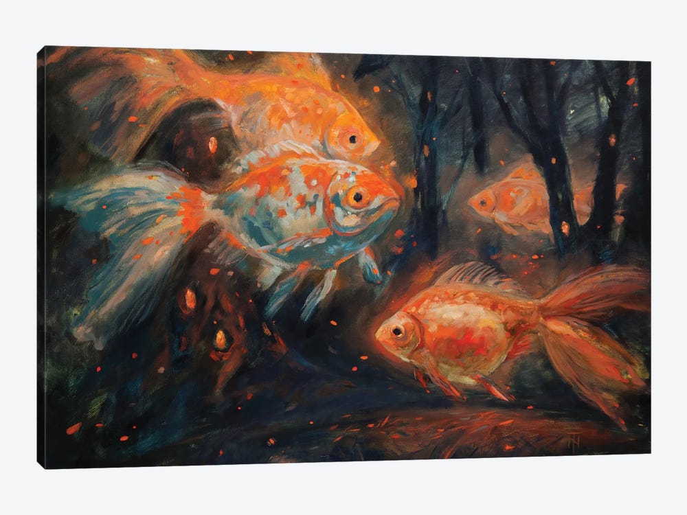 Goldfish. Magic Forest by Tatiana Nikolaeva 1-piece Art Print