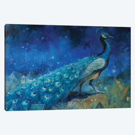 Peacock. The Guardian Of Dreams Canvas Print #TNV121} by Tatiana Nikolaeva Art Print