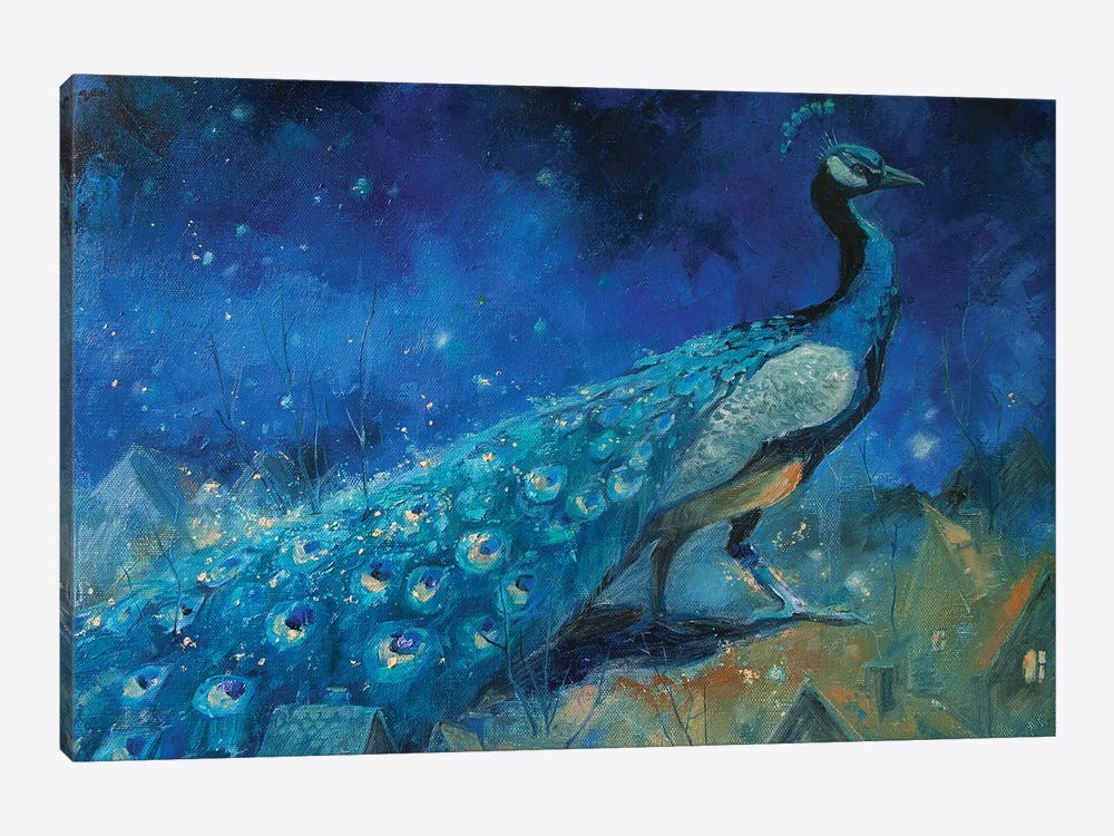 Peacock. The Guardian Of Dreams by Tatiana Nikolaeva 1-piece Canvas Artwork