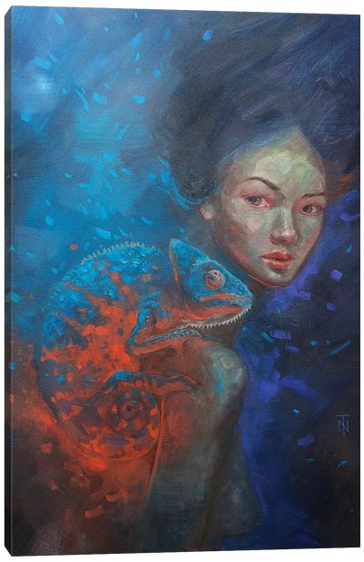 Chameleon Canvas Art Print - Tatiana Nikolaeva