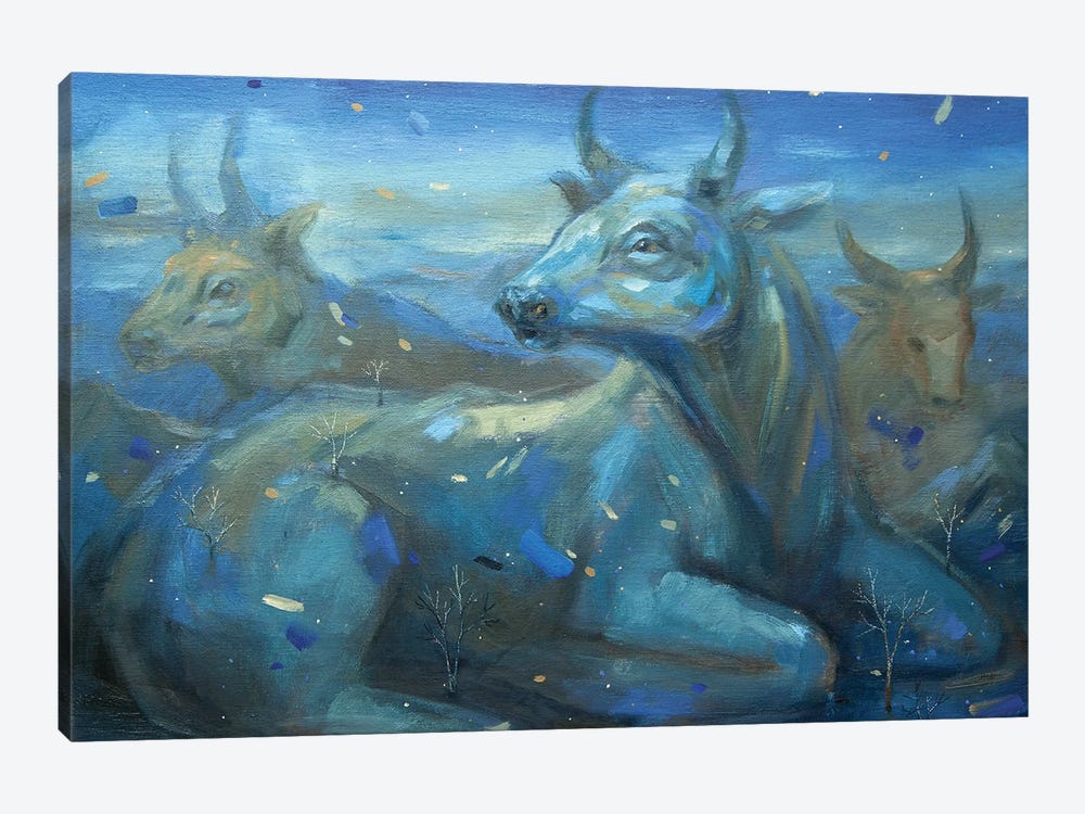 Blue Evening In The Foothills by Tatiana Nikolaeva 1-piece Canvas Artwork