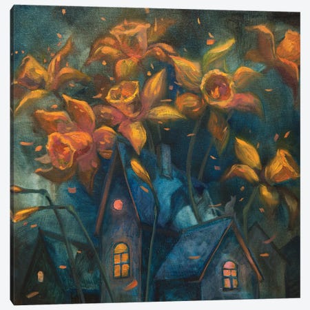 Fairy House In Daffodil Forest Canvas Print #TNV14} by Tatiana Nikolaeva Canvas Wall Art