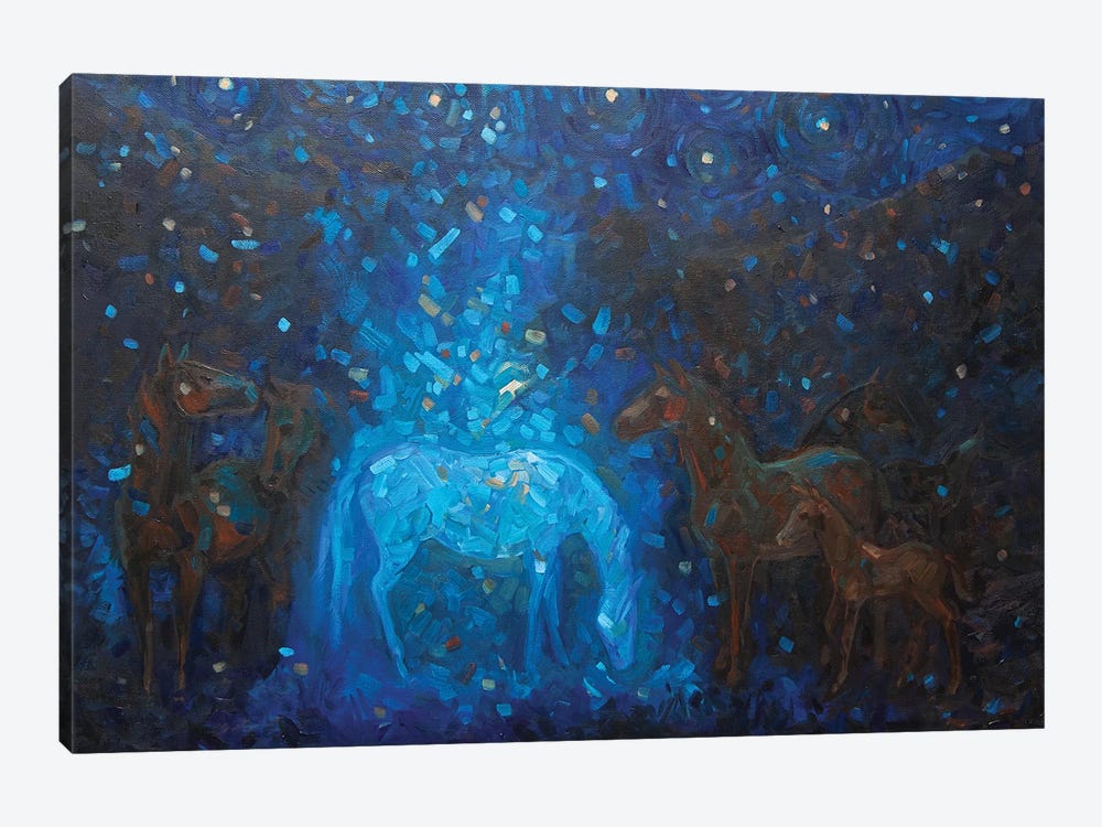 Moon Herd by Tatiana Nikolaeva 1-piece Canvas Artwork