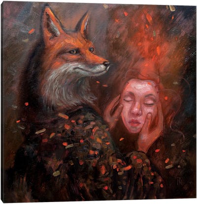 Demon Fox Canvas Art Print