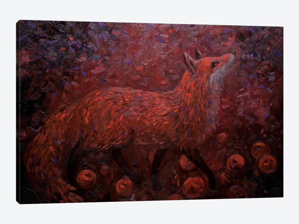 Fox In The Apple Orchard by Tatiana Nikolaeva 1-piece Canvas Artwork