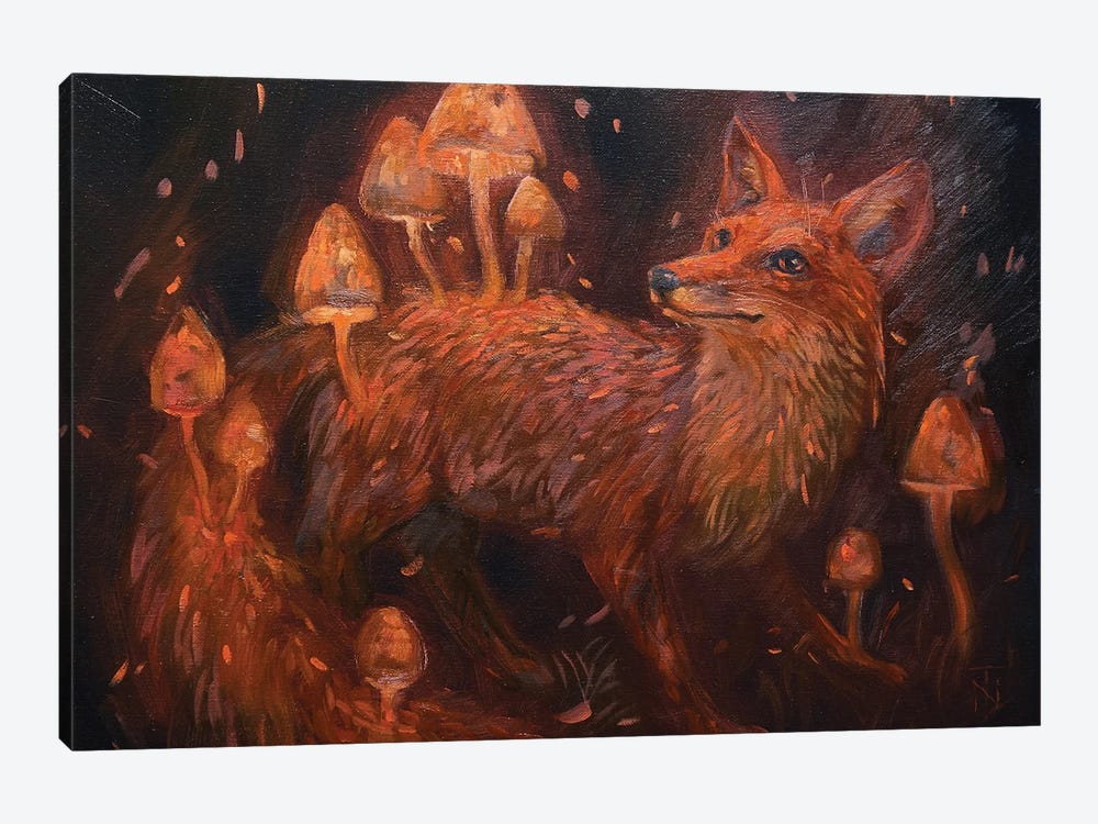 The Glowing Fox by Tatiana Nikolaeva 1-piece Canvas Print