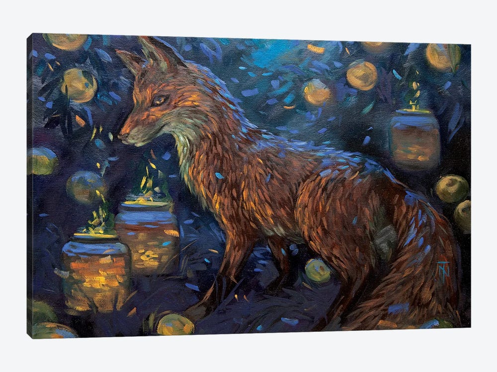 The Fox Demon In The Apple Orchard by Tatiana Nikolaeva 1-piece Canvas Artwork