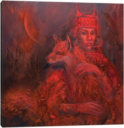 Escape Of The Fox Sister Canvas Art Print - Tatiana Nikolaeva