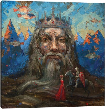 The King's Head. A Strange Story In The Foothills Canvas Art Print - Kings & Queens
