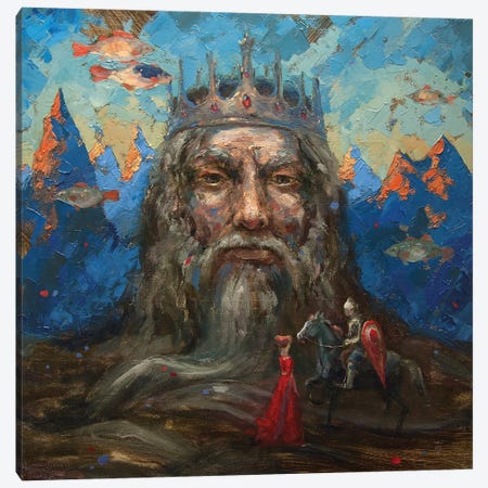 The King's Head. A Strange Story In The Foothills Canvas Print #TNV2} by Tatiana Nikolaeva Canvas Wall Art