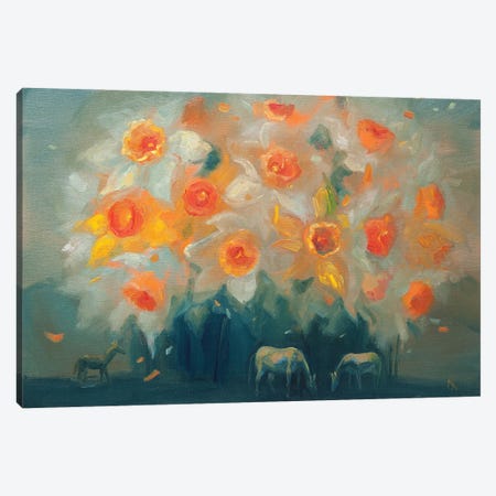 The Garden Of Daffodils Canvas Print #TNV37} by Tatiana Nikolaeva Canvas Artwork