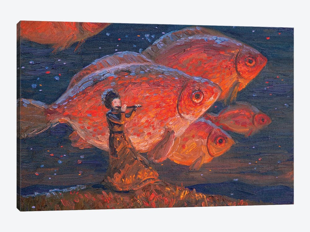 The Fish Shepherd by Tatiana Nikolaeva 1-piece Canvas Art Print