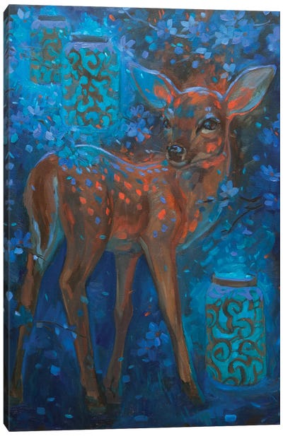 Spring Tiny Deer Canvas Art Print - Tatiana Nikolaeva