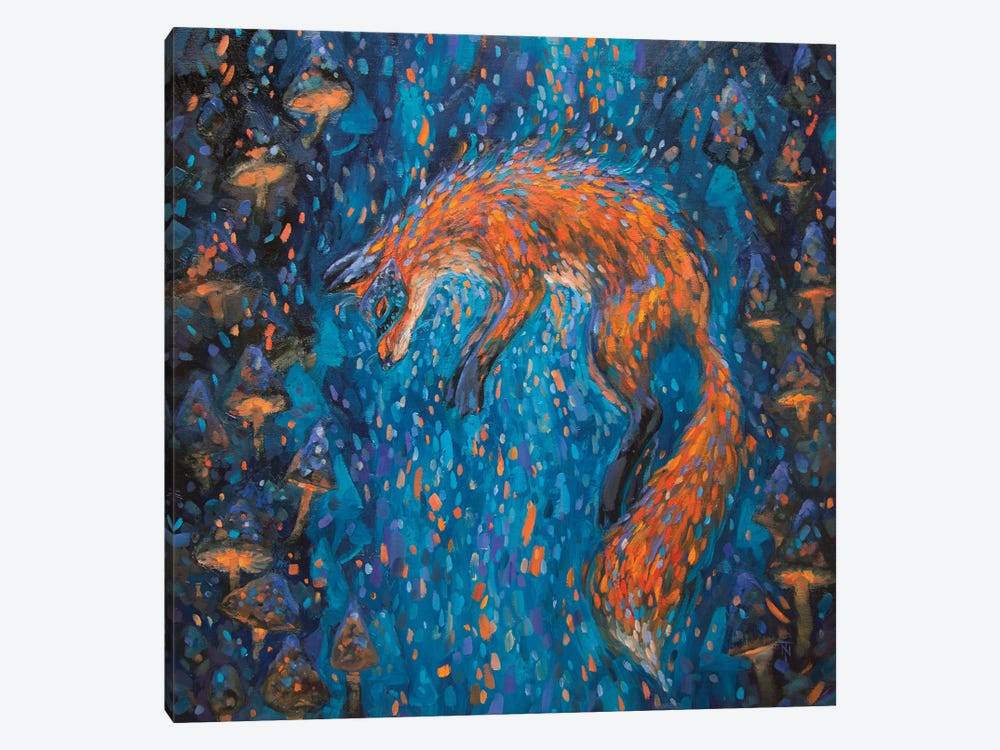 Mask Fox Hunting by Tatiana Nikolaeva 1-piece Canvas Art Print