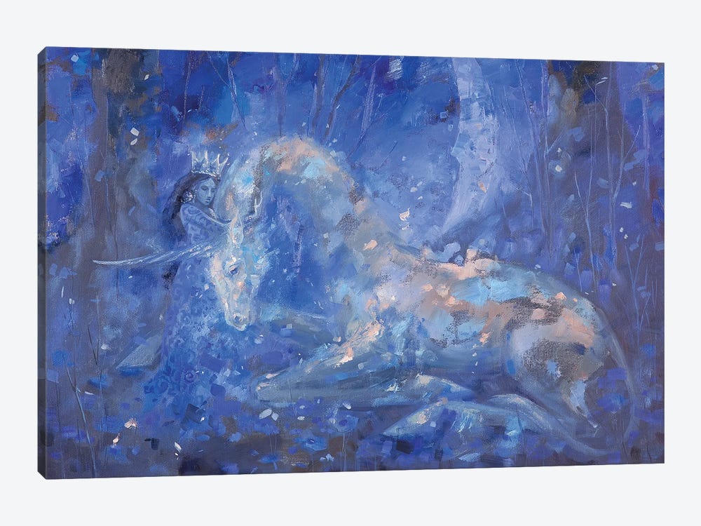 Meeting With A Unicorn by Tatiana Nikolaeva 1-piece Canvas Artwork