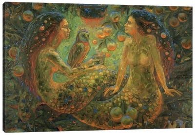 Mermaid Tea Party Canvas Art Print - Tatiana Nikolaeva