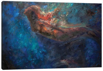 Mermaid Canvas Art Print - Fire & Ice