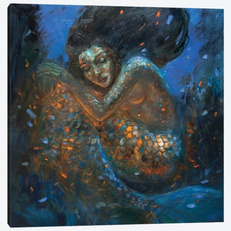 Mermaid Dreams Canvas Print #TNV54} by Tatiana Nikolaeva Canvas Art