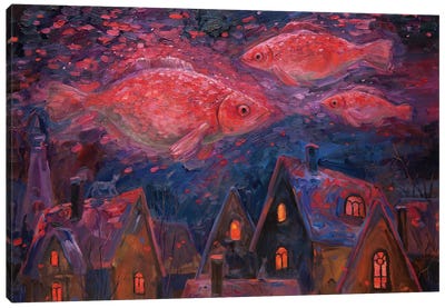 Evening Fishing Canvas Art Print - Tatiana Nikolaeva