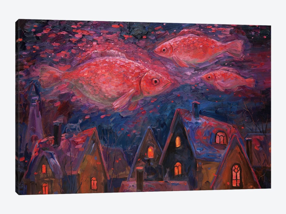 Evening Fishing by Tatiana Nikolaeva 1-piece Canvas Art